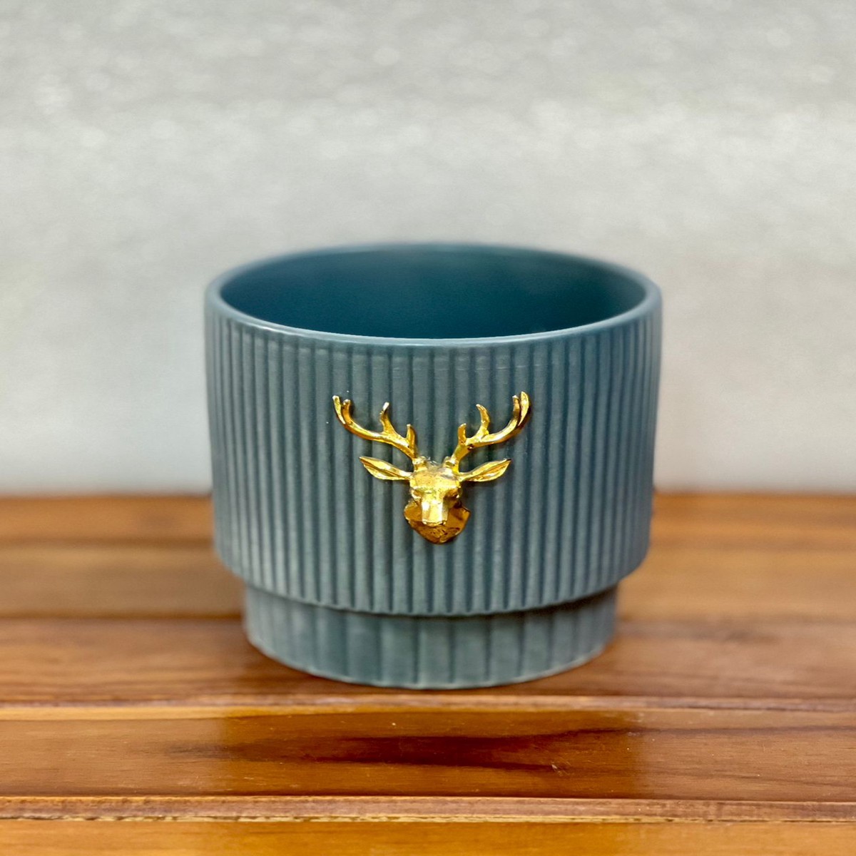 Ceramic Round Pot 5 Inch Sea Green - One Little Home Decors