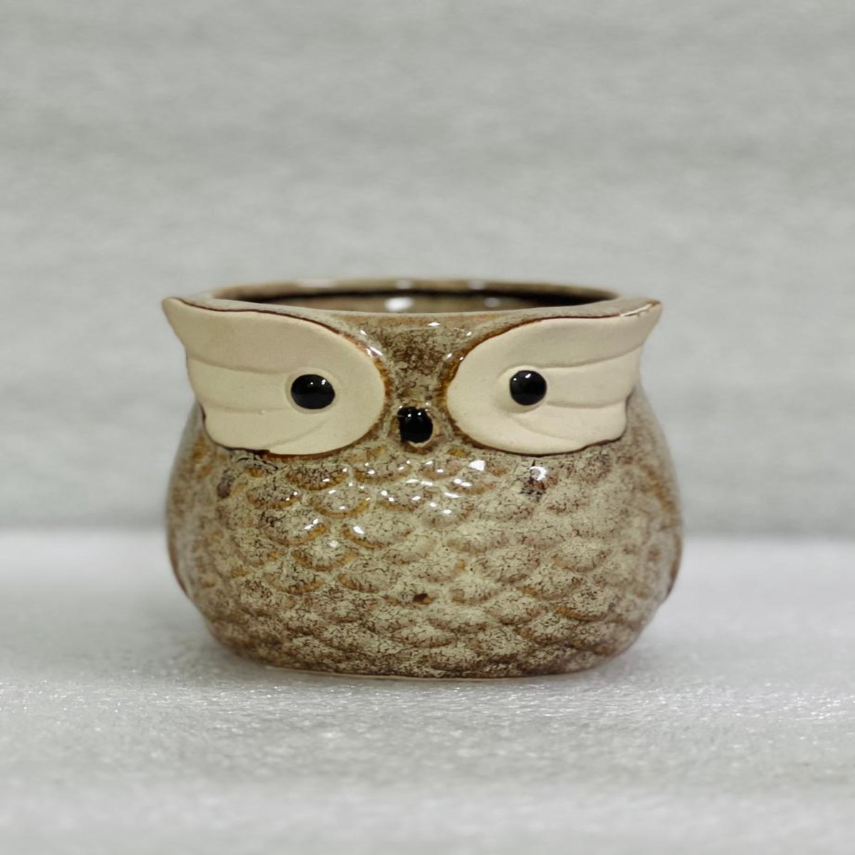 Ceramic Whimsical Owl Pot 4 Inch Tabletop - One Little Home Decors