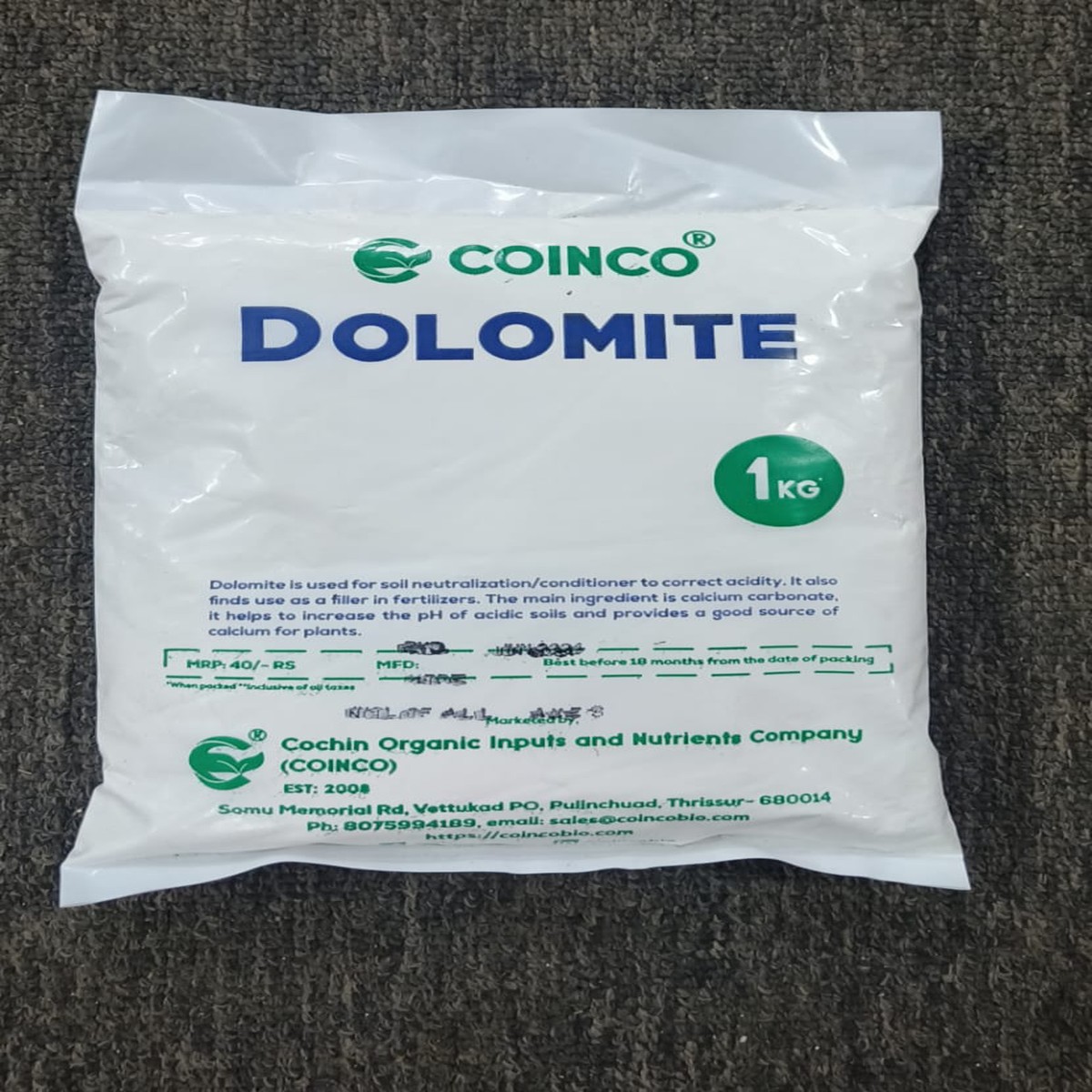 Dolomite Lime Powder Fertilizer 0.5 kg - My Garden Store