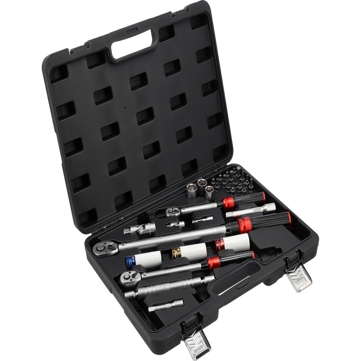 Dinamometrini rakt 1/4", 3/8", 1/2" ir pried rinkinys | 32vnt (YT-07717)