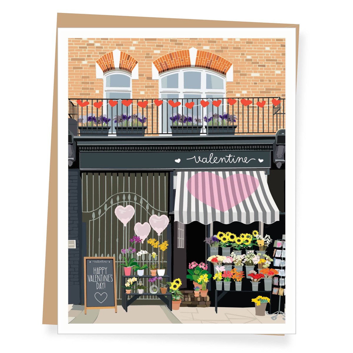 Flowershop Valentine’s Day Card