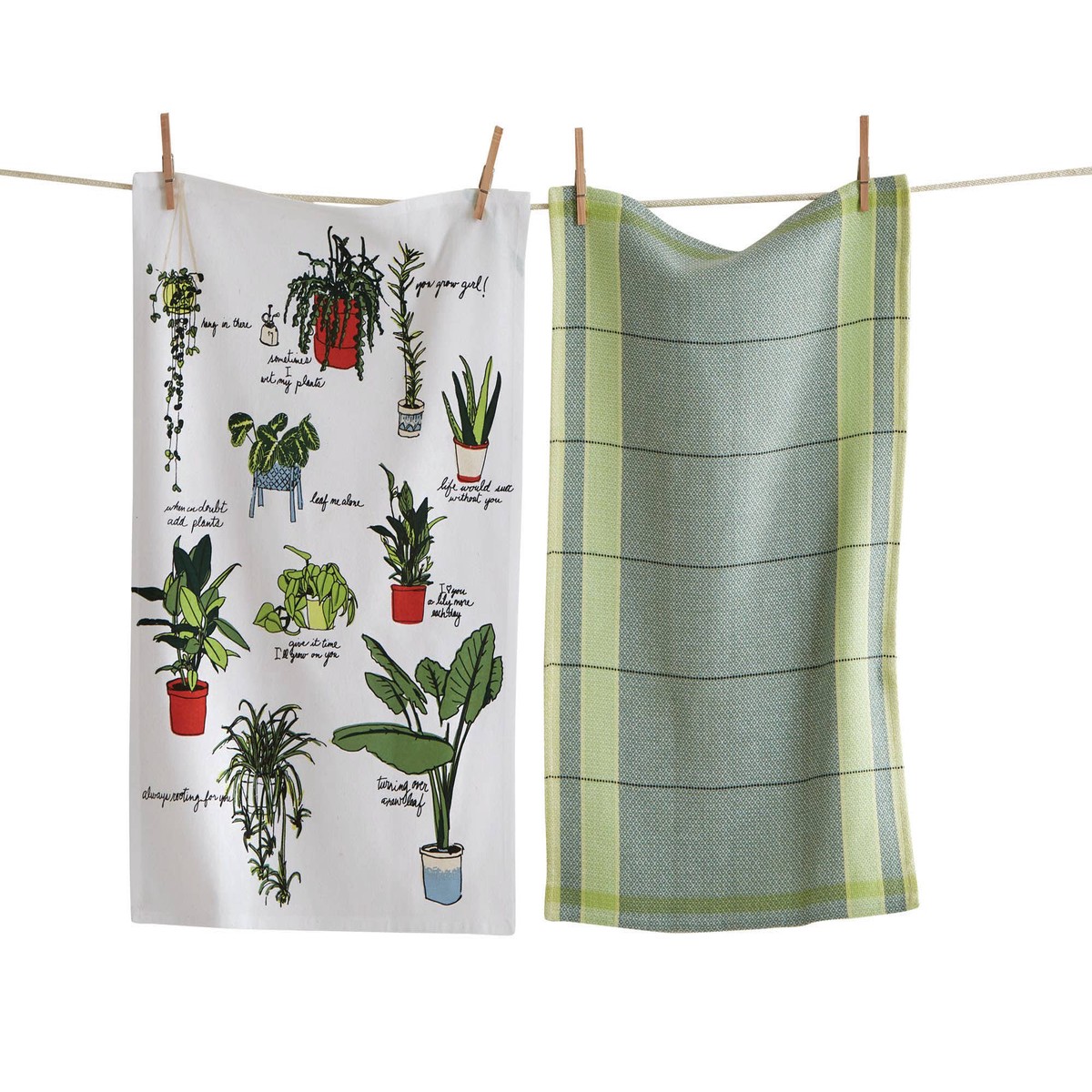 Always Rooting For You Dishtowel Set Of 2 - Multi