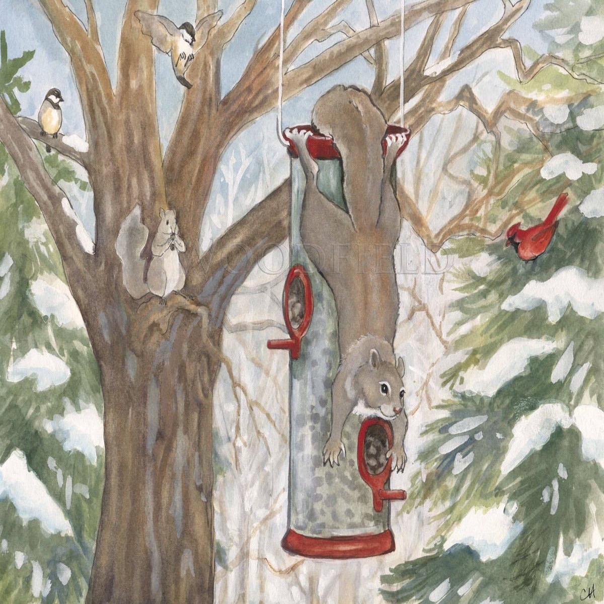 #753 – Chester’s Bird Feeder Notecard