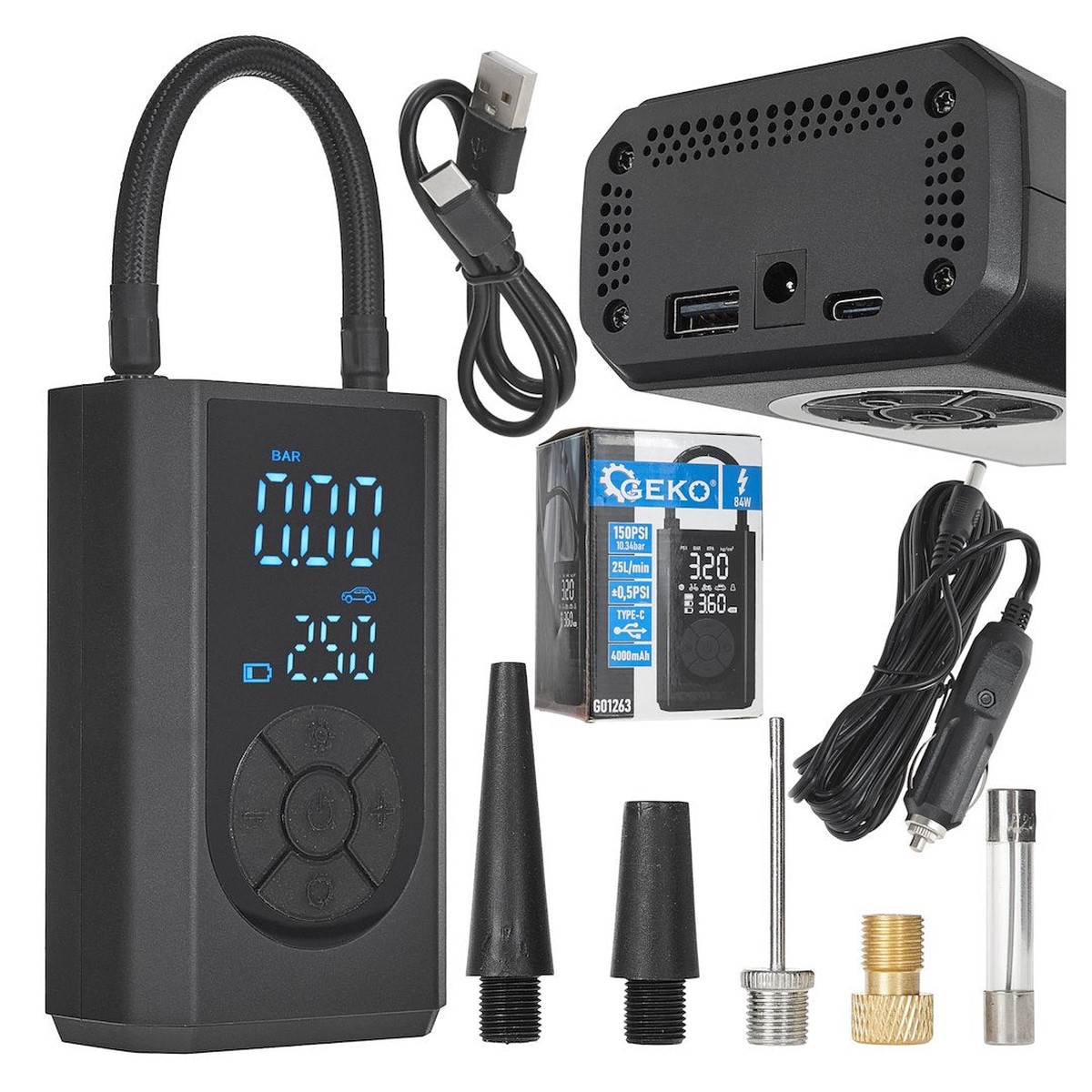 Akuga minikompressor 4000 mAh 84 W G01263