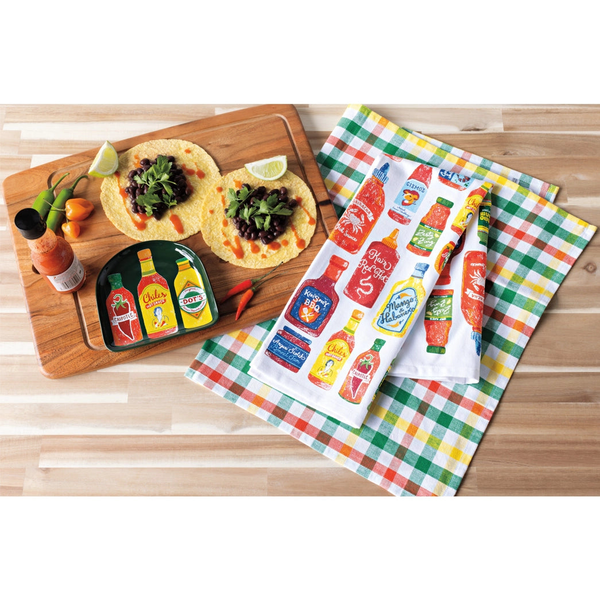 Set of 2 Hot Sauce Dishtowels