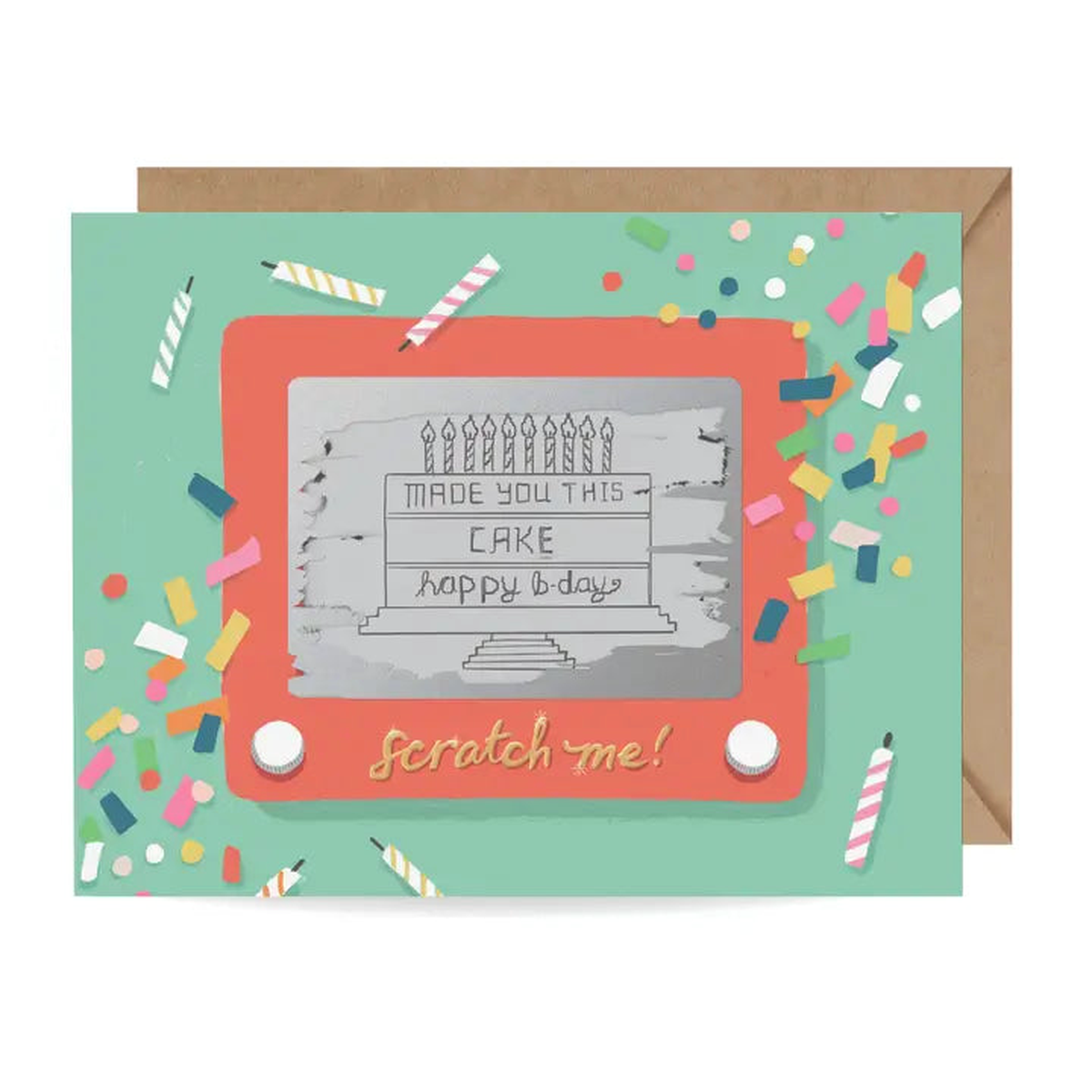 Birthday Card Scratch-A-Sketch
