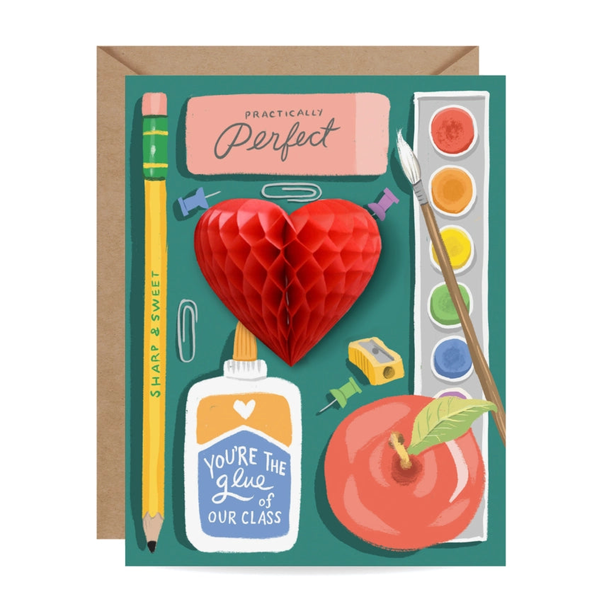 Teacher Supplies Pop-Up Card
