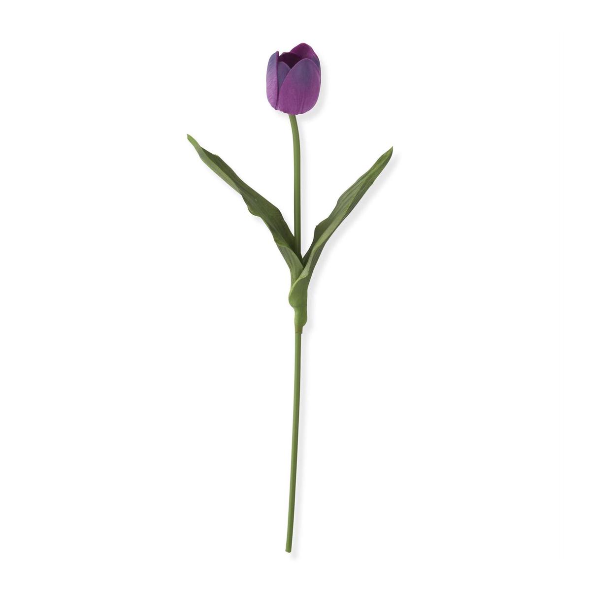 20″ Purple Real Touch Tulip Stem