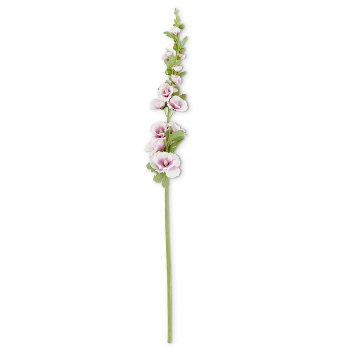 43" Purple Faux Hollyhock Stem