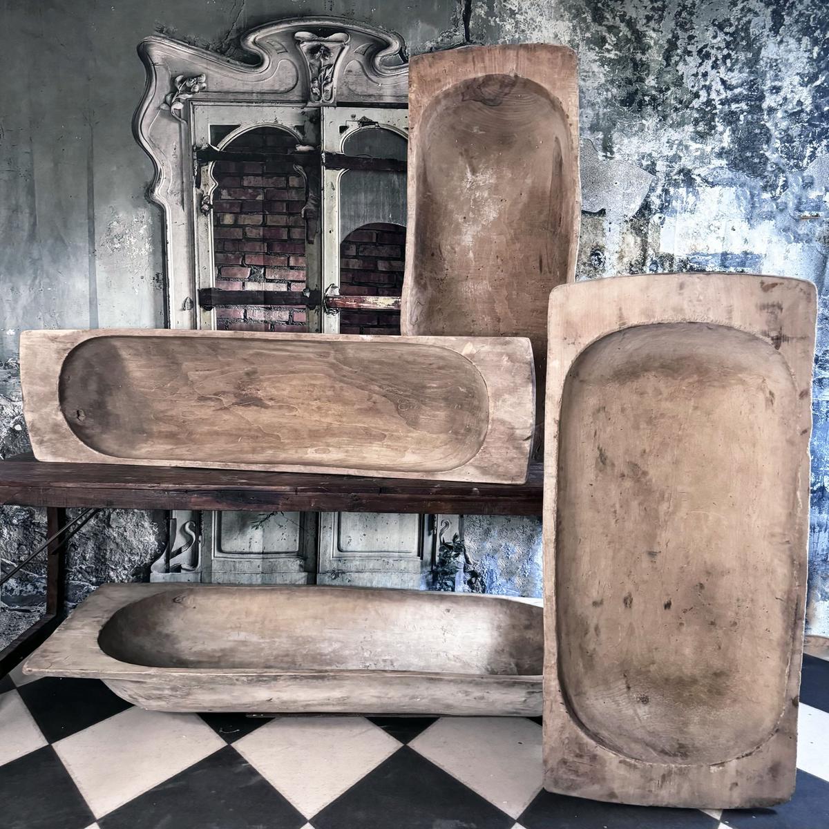 Very Large European Dough Bowls