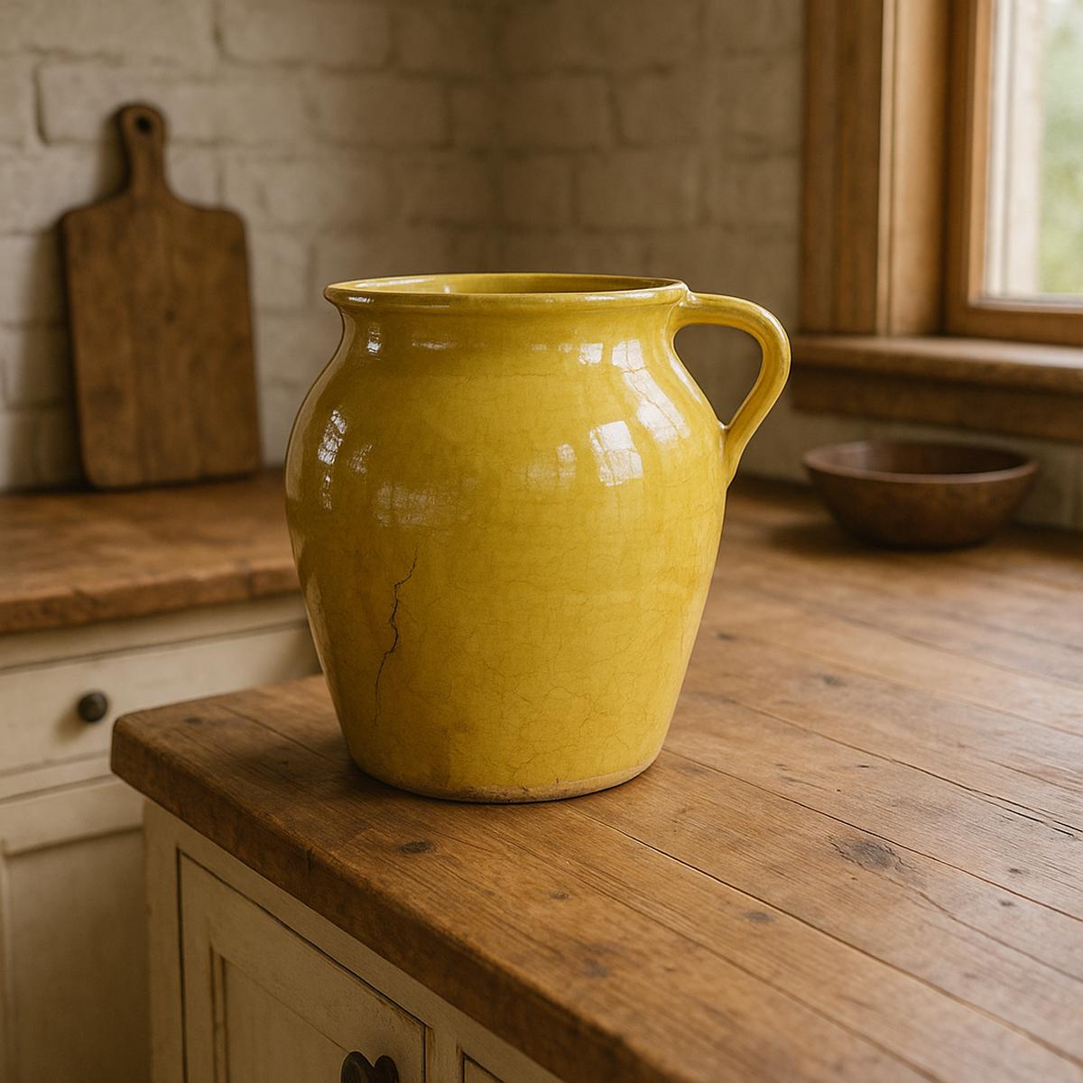 Handmade European Cottage Pitcher - Yellow