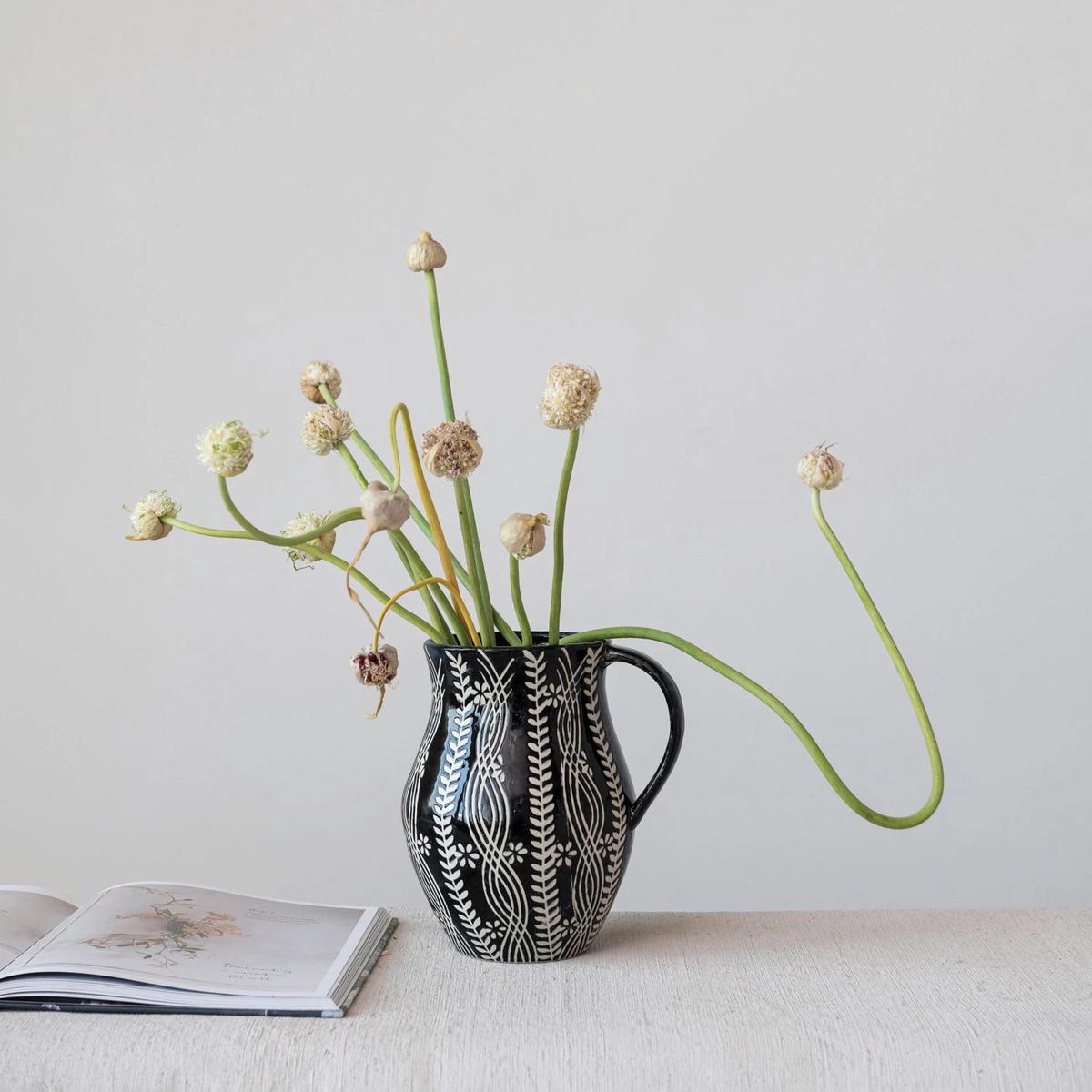 Modern Folk Art Pitcher
